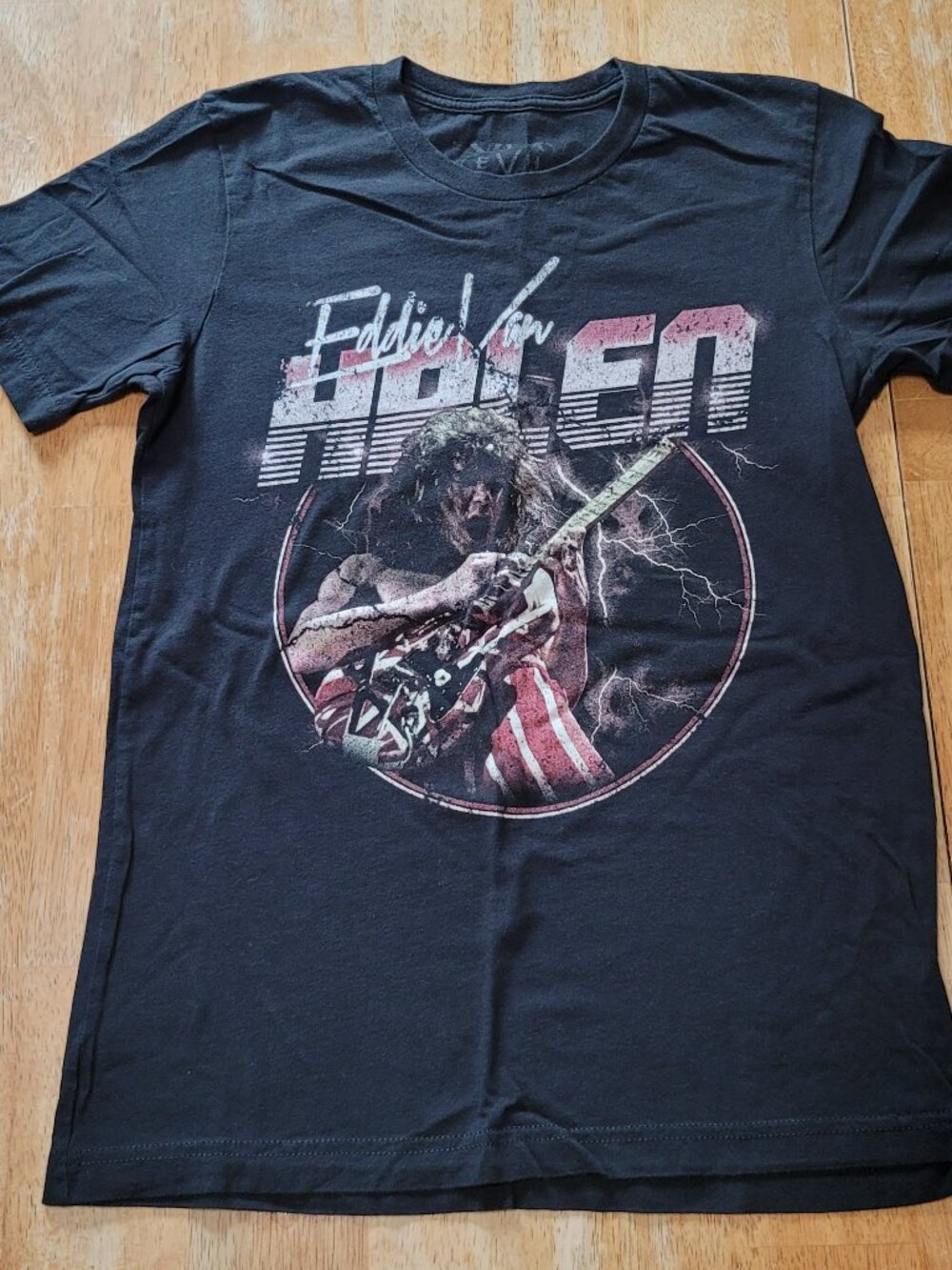 Small Vintage 90s Eddie Van Halen Lightening Concert Graphic T Shirt